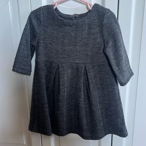 Girls grey herringbone dress